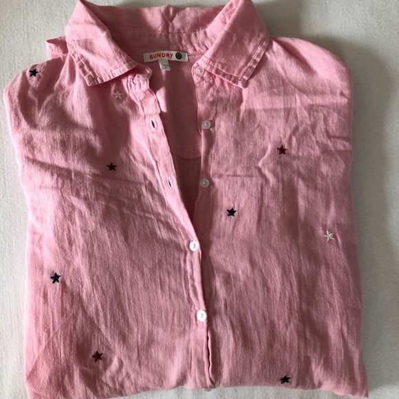 Sundry Tops - SUNDRY Stars Oversized Button Down Shirt